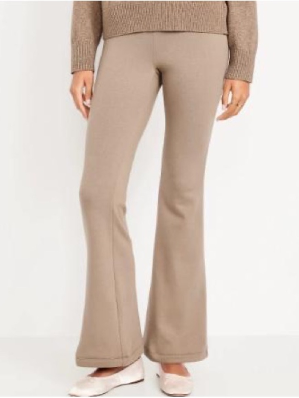 NEW Old Navy Women's Flare Knit Pants - Chocolate Malted